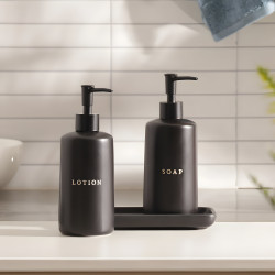Ceramic Soap Dispenser Set - 3 Pcs